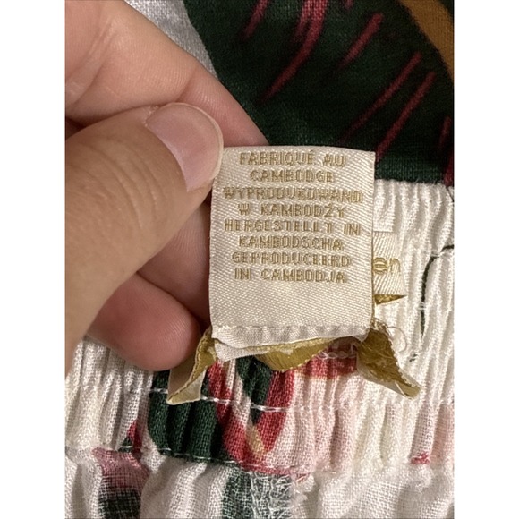 Cynthia Rowley Pants Womens Size Extra Large Wide Leg Woven Linen Hippie - Picture 10 of 15